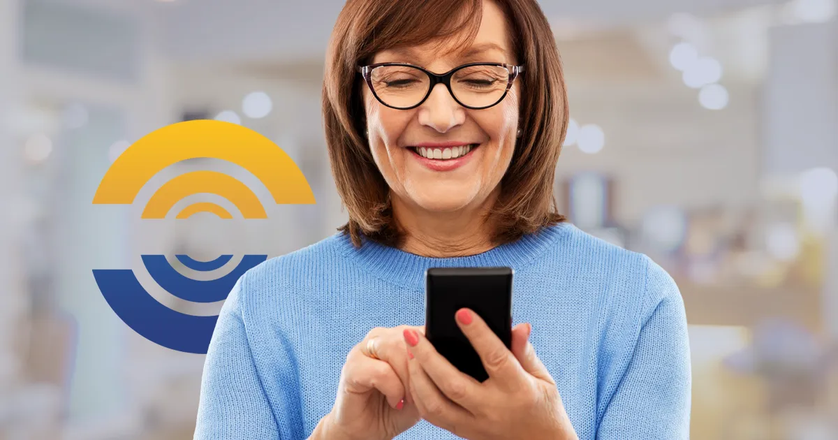 person on phone taking survey via Personix app