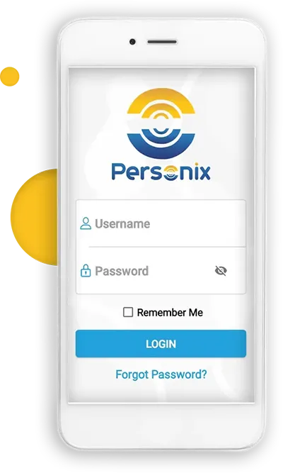 Personix App displayed on Mobile Phone