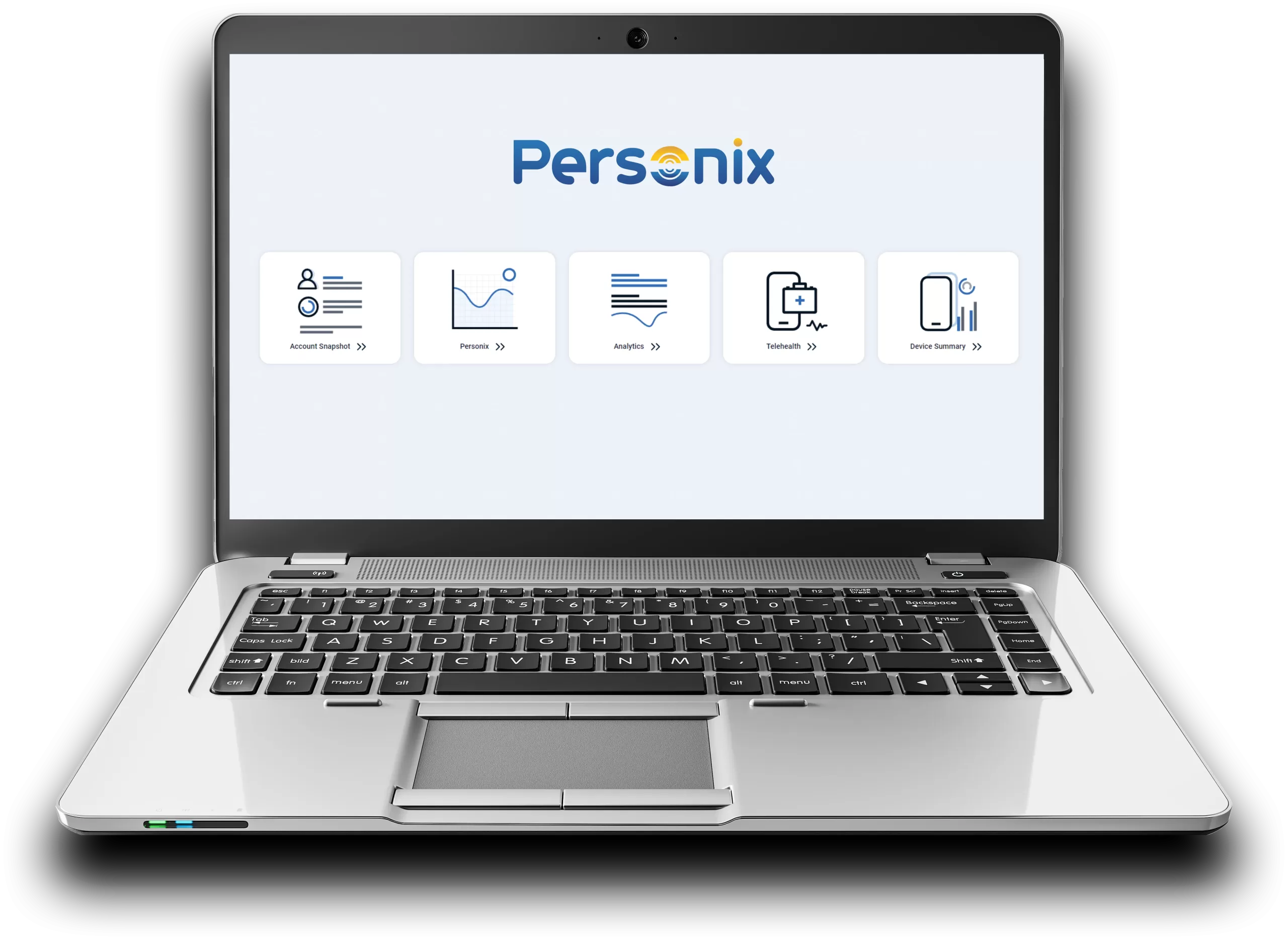 Screenshot of Personix Facility Dashboard on a Laptop Computer